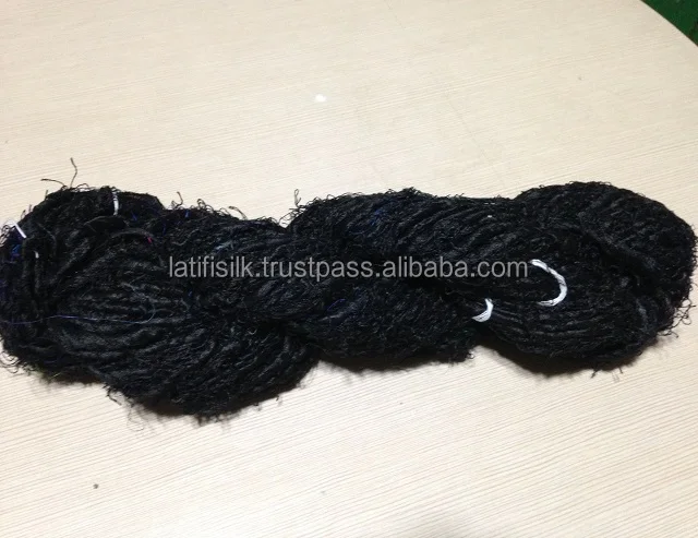 Recycle sari silk Yarn Hand made handspun sustainable yarn made from factory silk waste for knitting crochet Art and craft