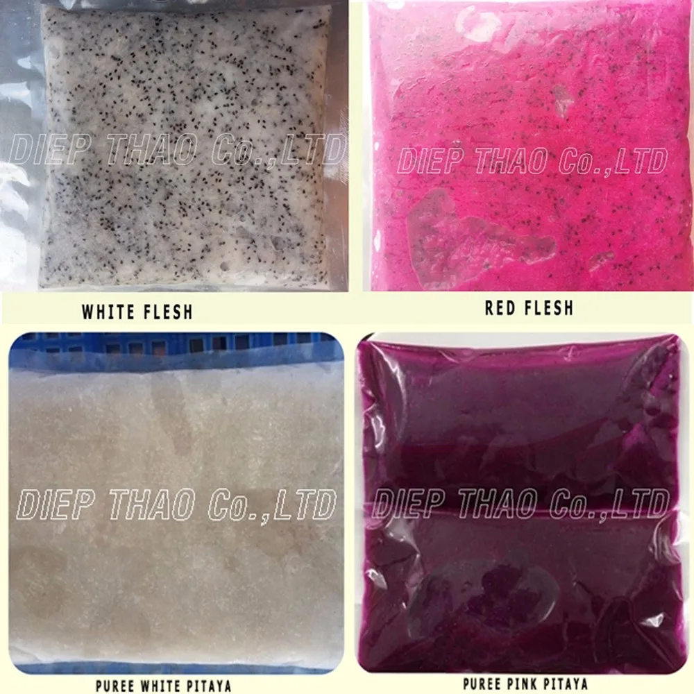 
FROZEN PITAYA/ DRAGON FRUIT DICE, PULPS, HALF CUT, WHOLE, CHUNK 