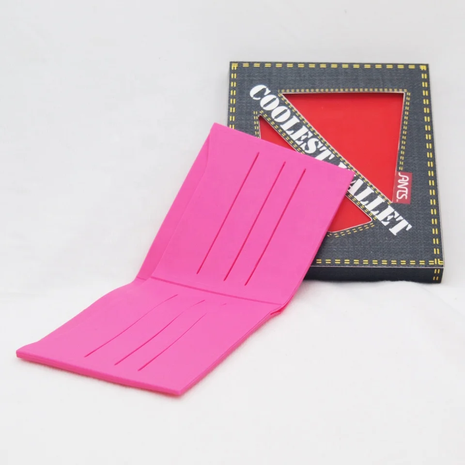 
Novelty custom logo silicone rubber smart Wallet for men 