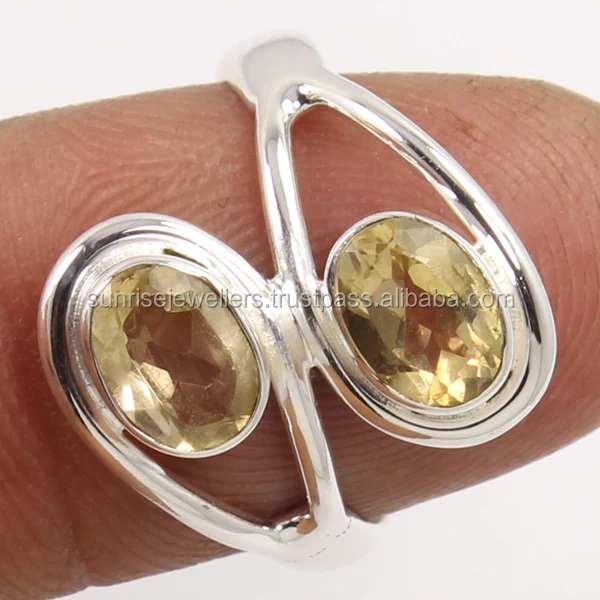 Yellow Citrine 925 Solid Sterling Silver Ring, Wholesale Silver Jewellery, Bezel Set Oval Cut Silver Jewellery India