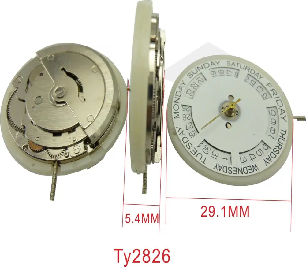 Day date automatic winding watch movement