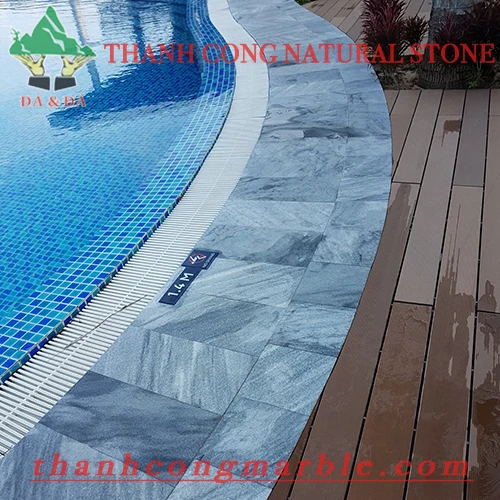 Vietnam Cloudy Bluestone Sandblasted Tiles Tumbled Honed Matt Surface Treatment for Outdoor & Exterior Granite Material
