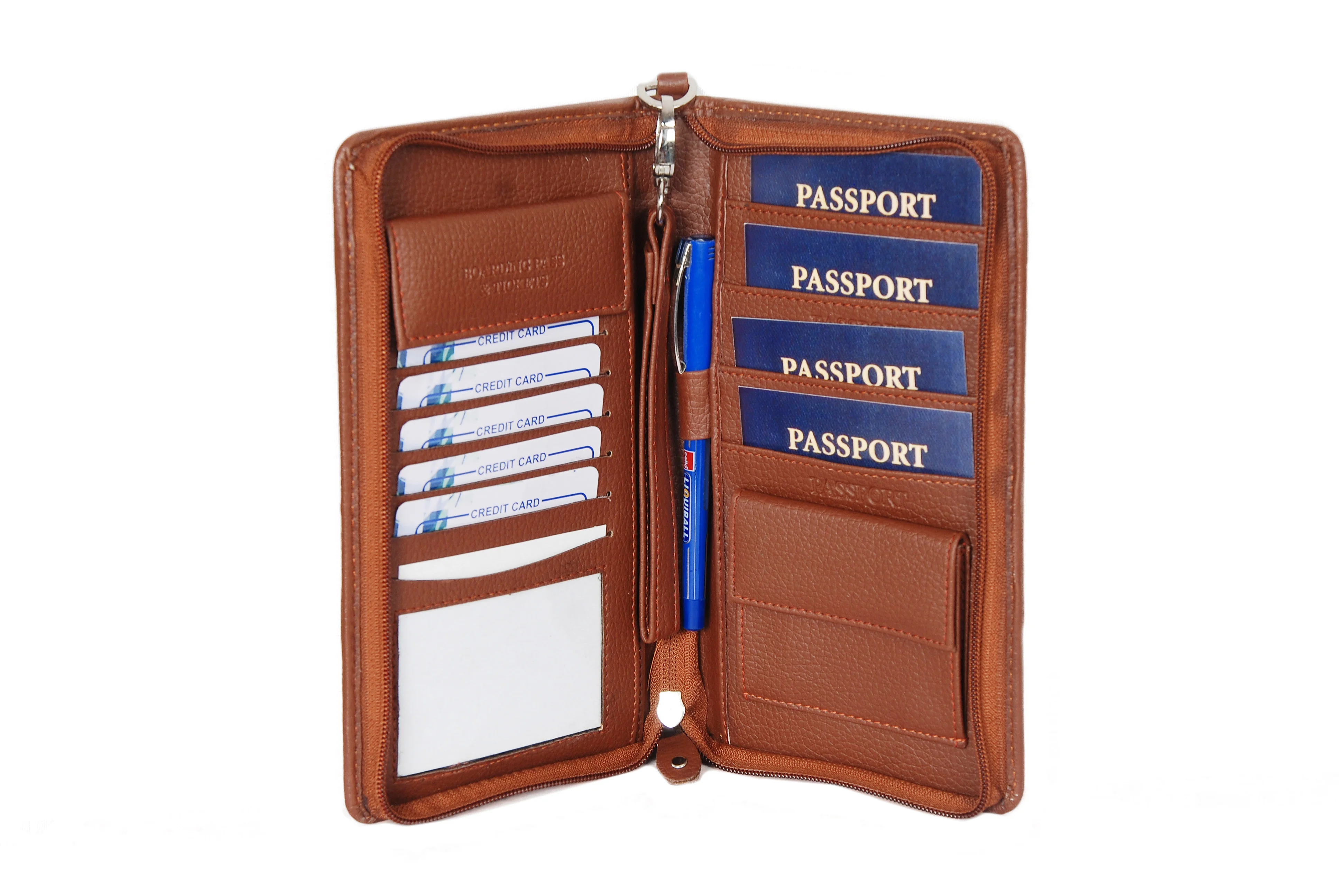 Premium Quality Family Passport Holder Leather Travel Wallet