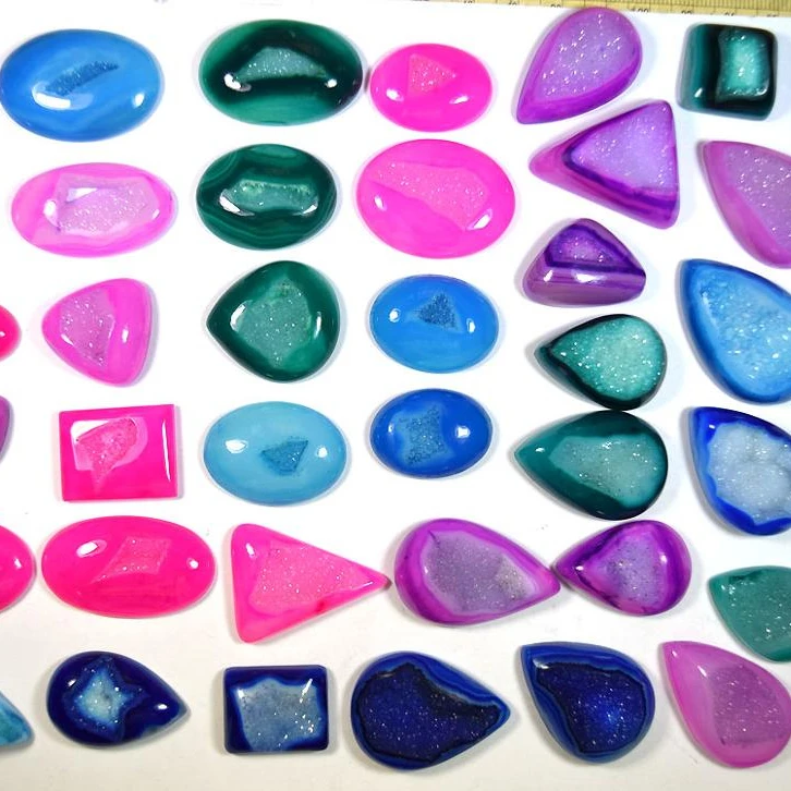 Authentic Gemstones Wholesale Natural Druzy Loose Gemstone Suppliers