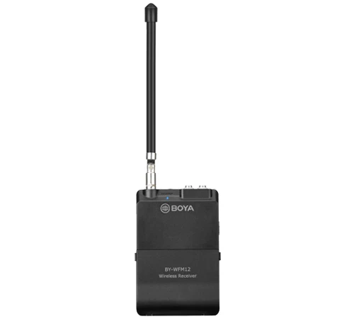 BY-WFM12( VHF Wireless Microphone) For smartphone, DSLRs, with 12 selectable operating channels, real-time monitoring.