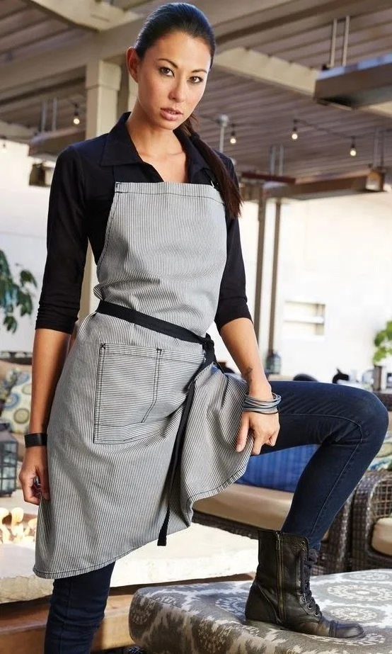 High Quality Cotton Bib Apron Kitchen Cooking Aprons Cafe Apron