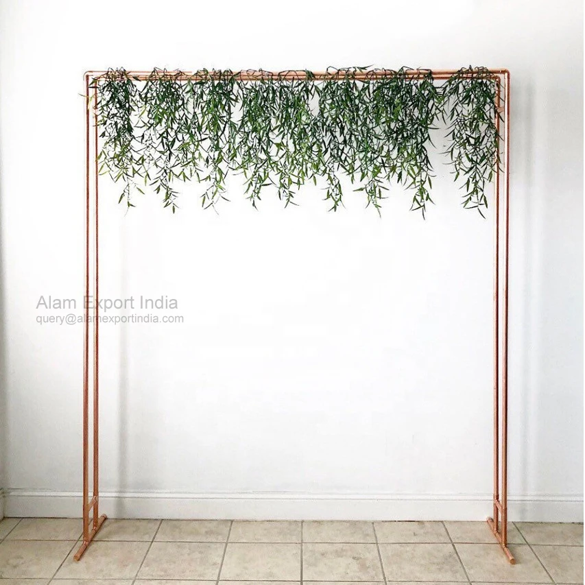 Золотая металлическая квадратная свадебная АРКА для свадьбы с цветами