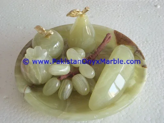 Eco-Friendly Onyx Fruit Dish Decorative Marble Plate Made from Stones