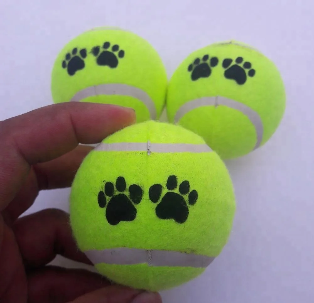 Factory Wholesale Custom Logo Printed Special Pet Tennis ball  Pet toy Custom Logo Tennis Ball
