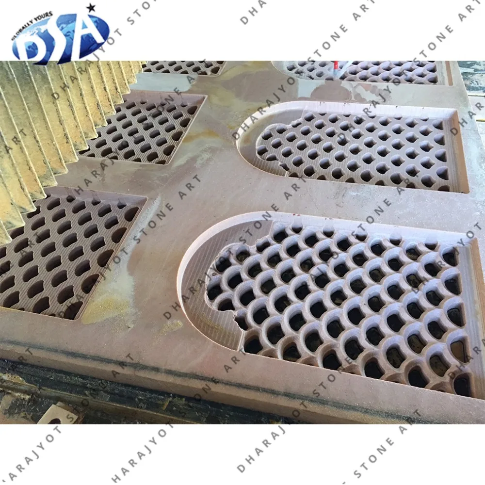 
Pink Marble Round Designing Jali 