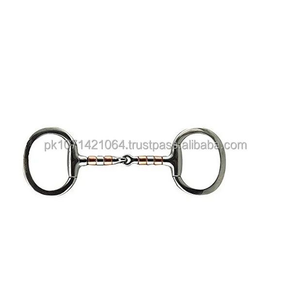 NEW HORSE Stainless Steel EggButt Copper Roller Bit English Horse Tack Equine by Riaz Jamal Intel