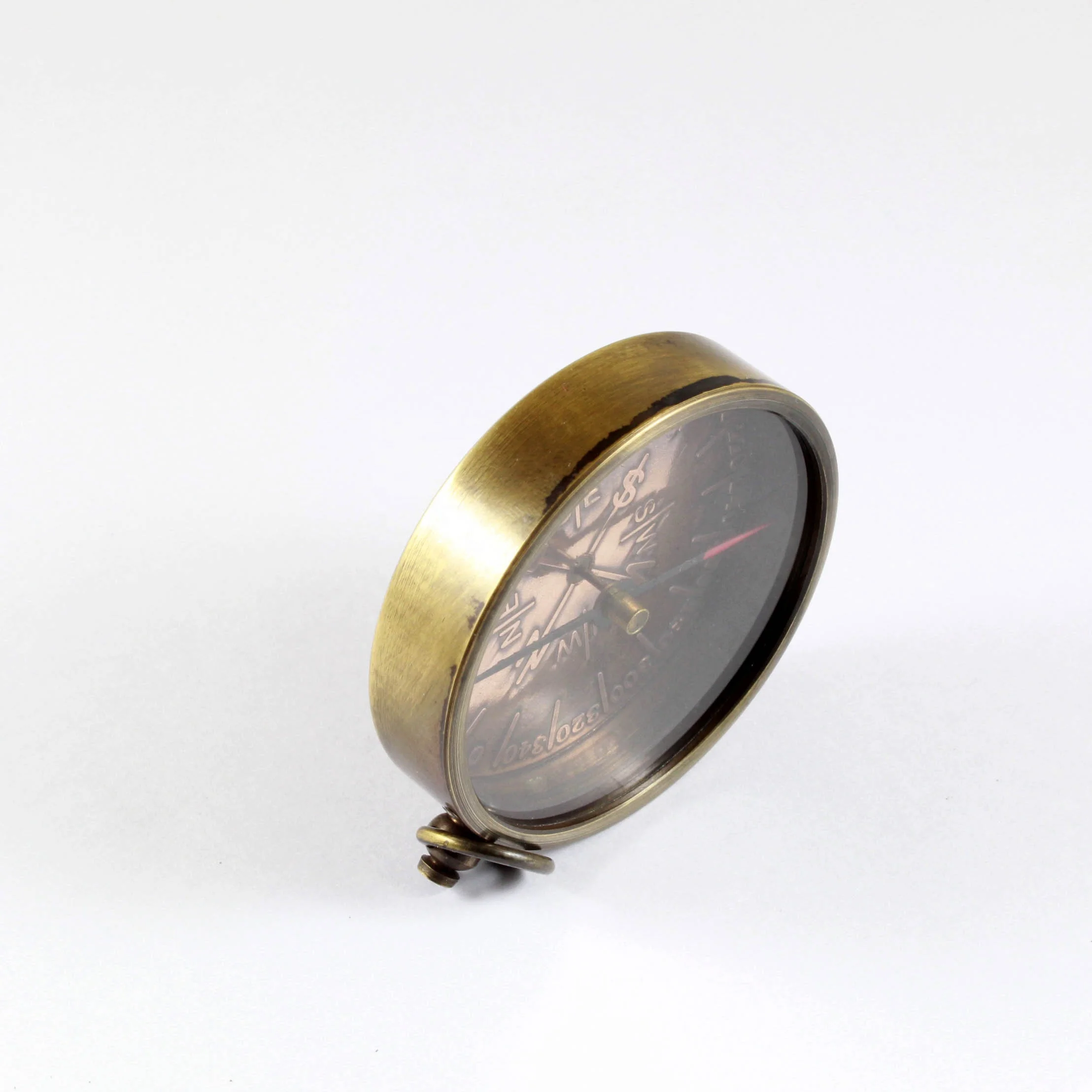 nautical handmade brass polished directional compass in carry leather case pocket marine for anniversary gift birthday