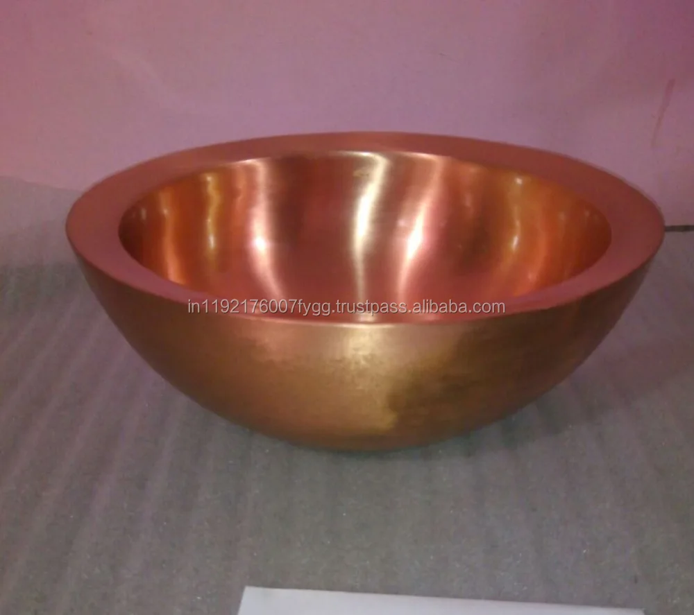 Double walled Copper Sinks for Bathroom Classic Stylish Handmade Copper Kitchen Double Wall Sink at cheap Price