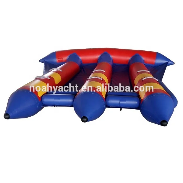 Hot PVC High Speed Fly Fish Inflatable Banana Water Toys Boat  for 6 People