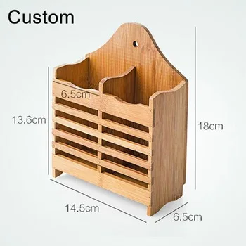 100% natural Bamboo Wood Utensil 5 Set Kitchen Spoon holder