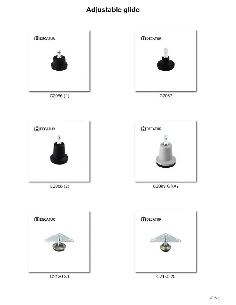 Plastic furniture chair bell glide for sofa leg with grip ting stem