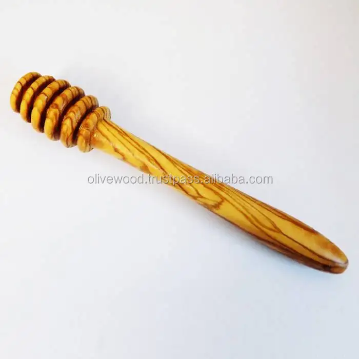 Tunisian Olive wood honey spoon dipper 14 cm