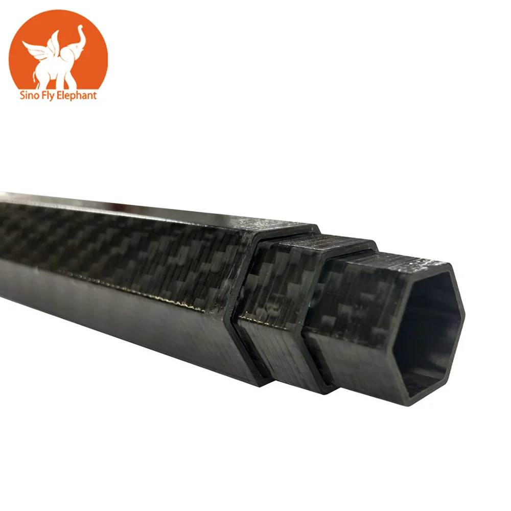 3K factory directly sale carbon fiber material hexagonal carbon tube