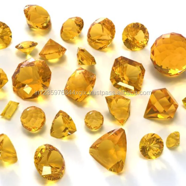 Mixed cut polished loose citrine cut gemstone at wholesale price good quality and colour
