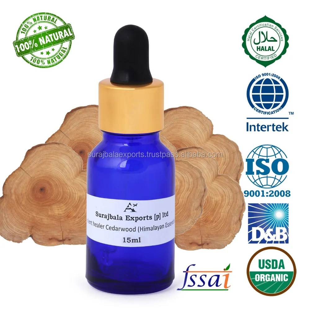 GMP ISO USDA Organic Certified Wholesaler of Organic Cedarwood Oil