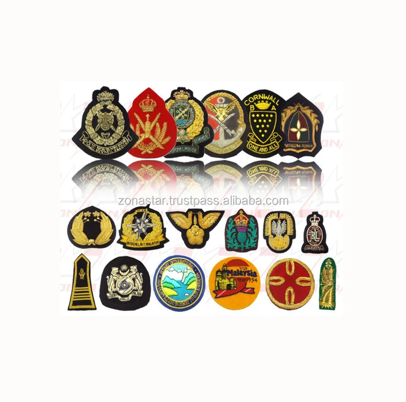 Hand Embroidered Badges, Patches, Emblems, Crests