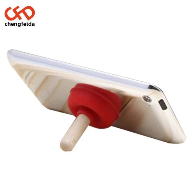 Mini Universal Toilet rod Squatting pan dredging Plunger Sucker Stand Holder For Cell Phone