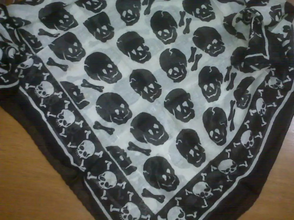 Cotton Skull Printed Bandana Scarf