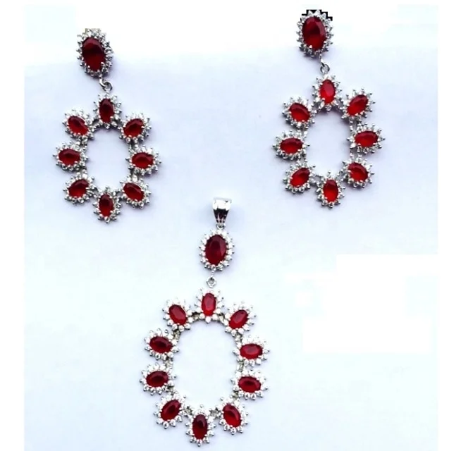 Wholesale  Beautiful  Very  Trendy  Set  in  925  Sterling  Silver  Jewelry  Zircon  Earrings
