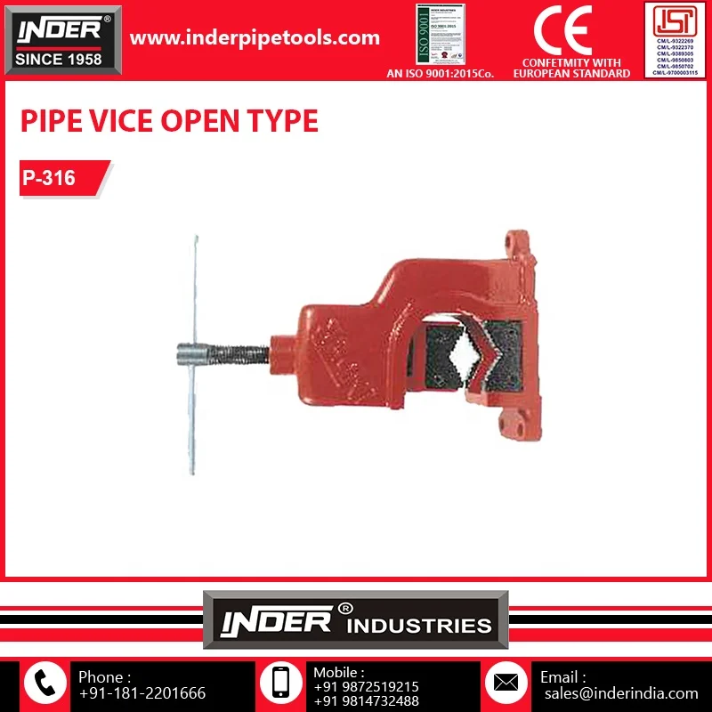 Replaceable Jaw Pipe Vice Open Type Bench Vice Multifunctional Heavy Duty Pipe Vise at Low Price