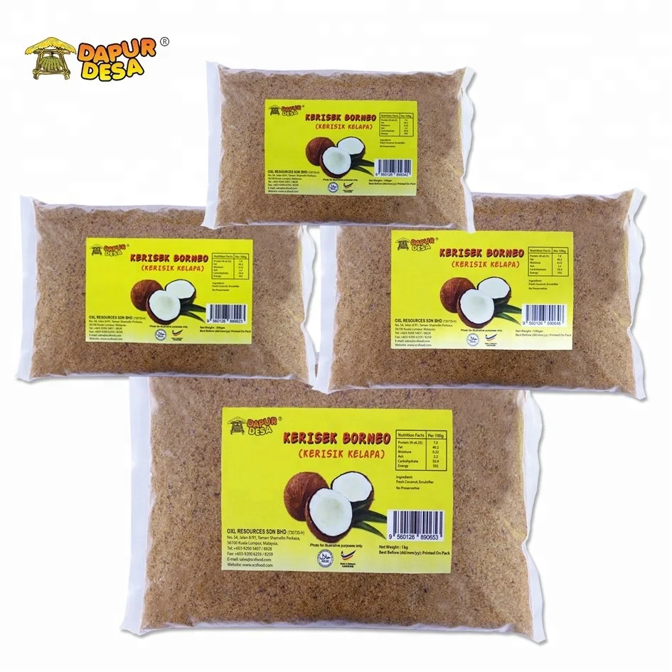 500g Dapur Desa Ground Fried Coconut Paste Kerisek Borneo, Kerisek Kelapa