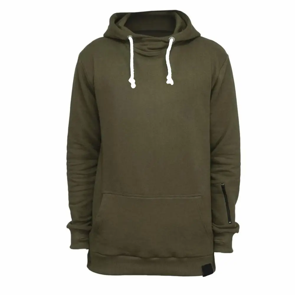 Ski & Snowboard Tall Hoodie with Left Sleeve Pocket Thumb Holes Hidden Waterproof Pocket Earphone Hidden Hole Long Rich Jumper