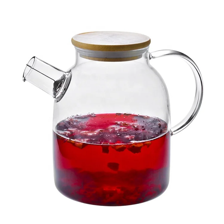 Multifunction Heat Resistant Clear High Borosilicate Tea Maker Glass Teapot