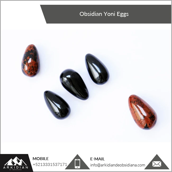 Great Quality Glossy Finish Obsidian Yoni Eggs Gemstone for Bulk