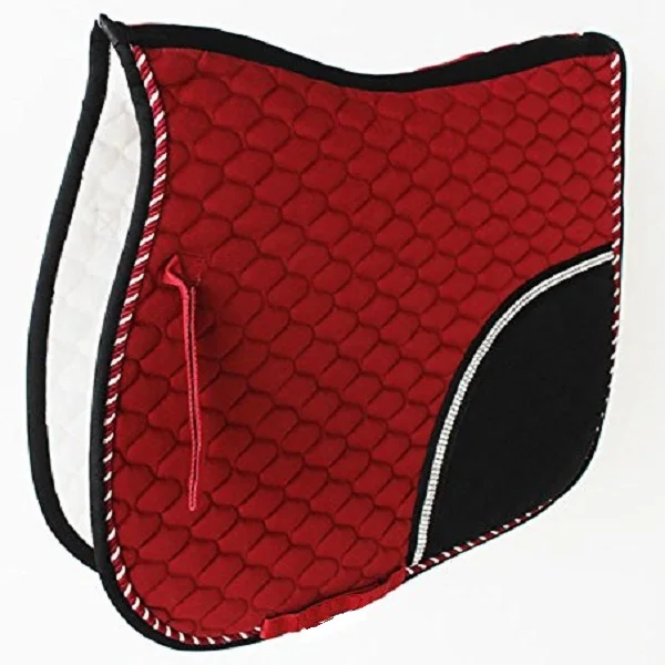 Custom Fabric English Dressage Saddle Pad Cotton Pony Logo Style Color Cob Lining Material Origin Foam Full