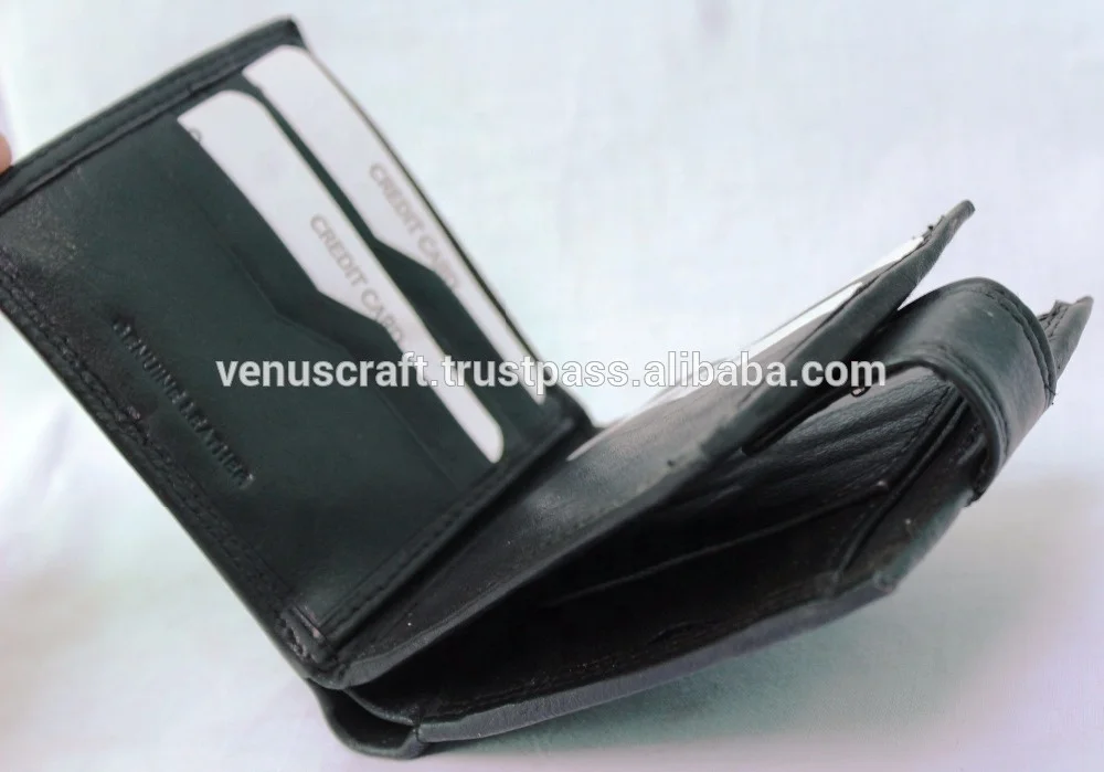 2017 Hot Selling Custom Print cheap mens hand made genuine leather wallets from india