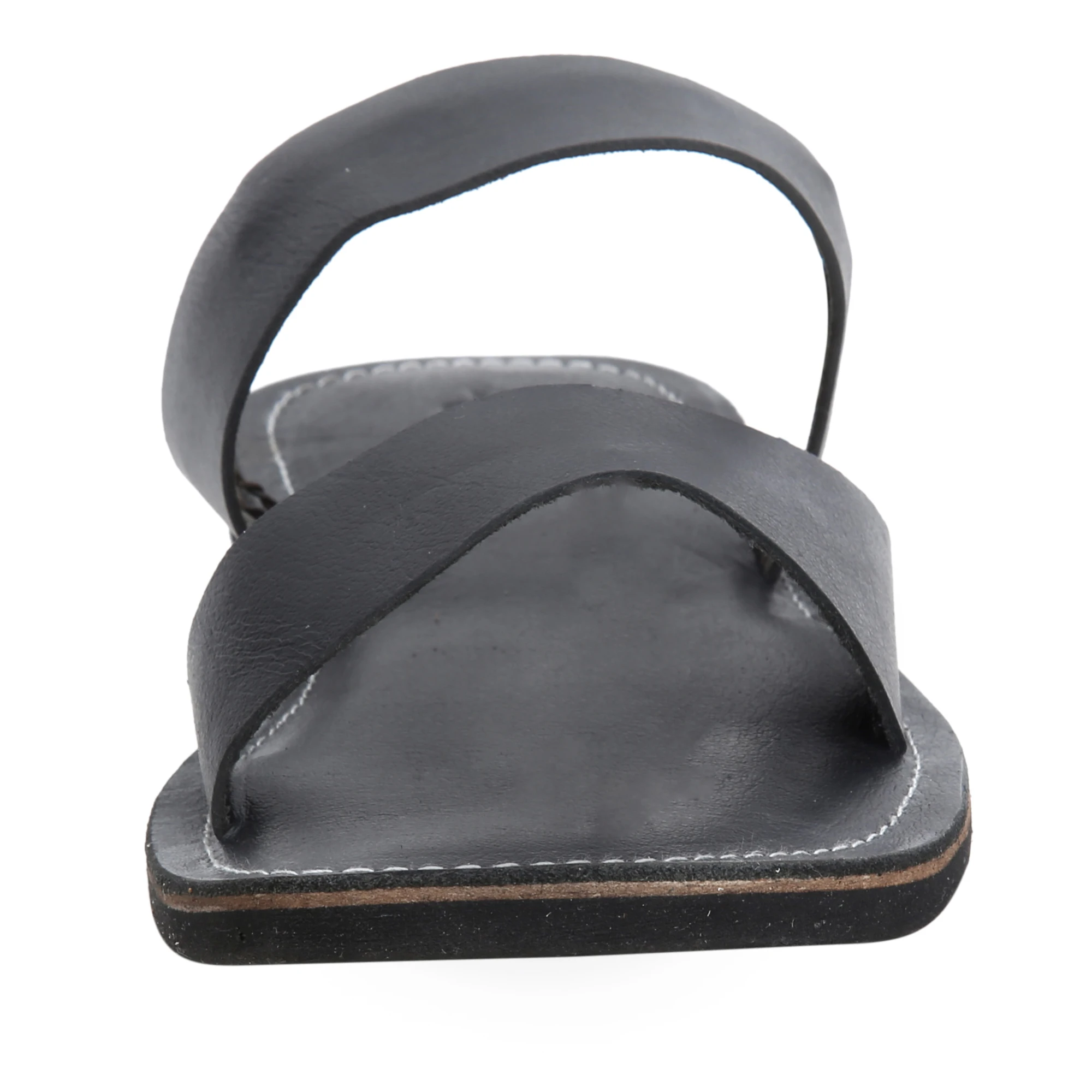 Real Leather Footwear Men Flat Flip Flop Beach Wholesale Real Leather Slipper