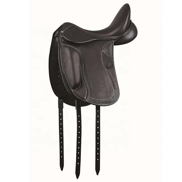 English Indian Saddle Genuine Leather Western Style Horse Riding Saddle Wood Tree Featuring Mono Flap Synthetic Leather Options