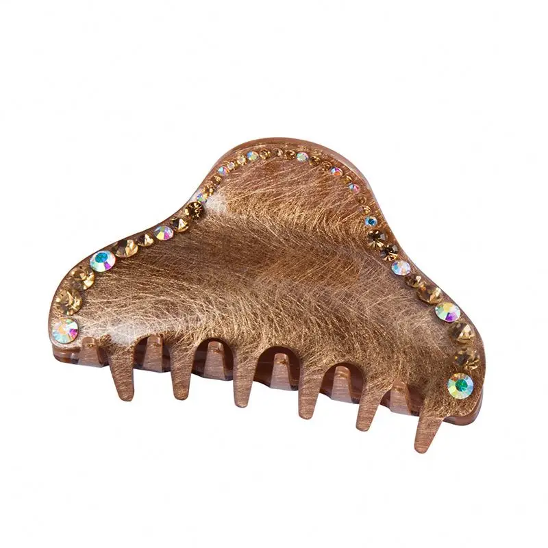 Fashion New Design Women Hair Accessories Plastic Hair Claw Clips Women Thick Crystal Hair Claw Clamps For Gifts