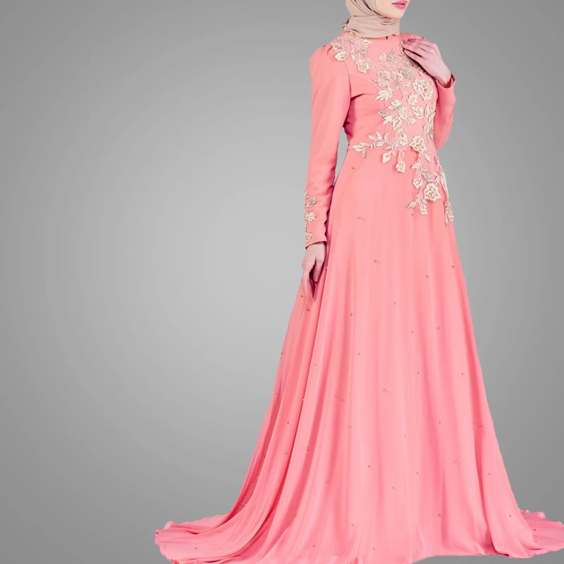 Latest Fashion Abaya Design Muslim Abaya Modest Long Skirt Dress Elegant Bridal Wedding Party Lady Dresses