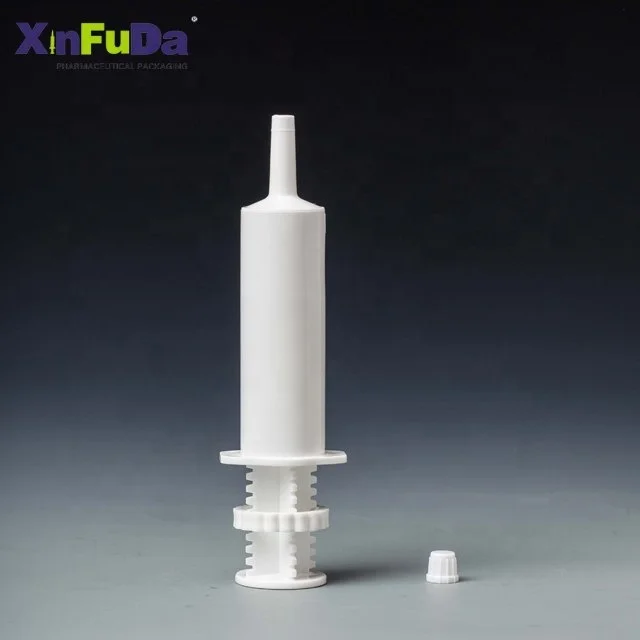 wholesale cheap veterinary instrument 60ml large injector injection veterinary syringes for packaging fenbendazole paste