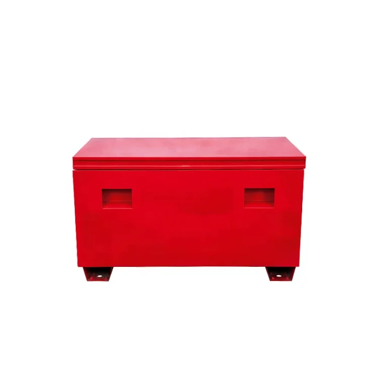 Factory Hot sale Red Powder Coated Steel Toolbox Heavy-duty Storage Box with handles