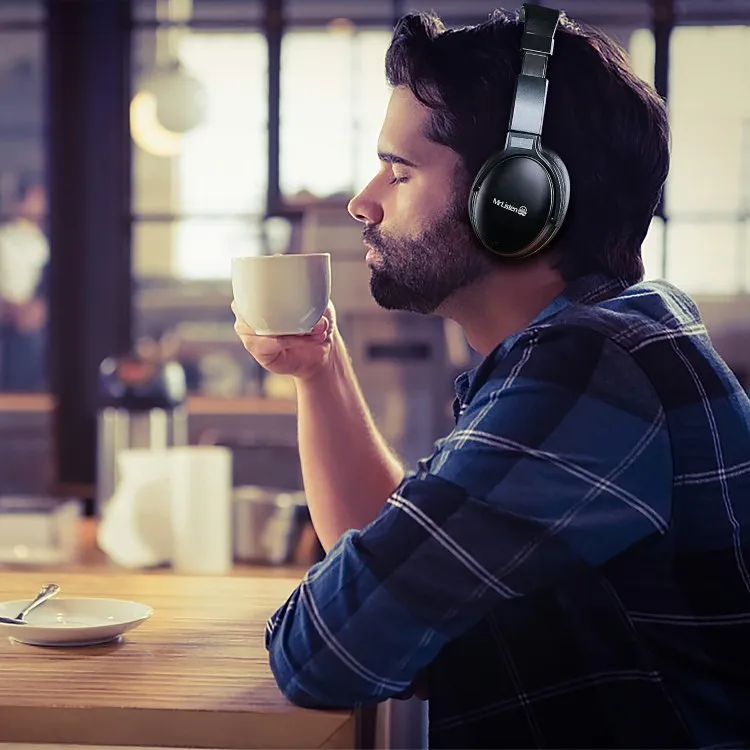 
Active Noise Cancelling Wireless Blue tooth Headphones 30 hour Playtime Blue tooth Headset Super HiFi Deep Bass 