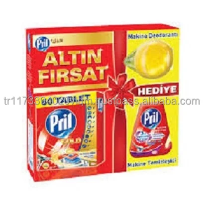PRIL SET (60 GOLD TABLET, MACHINE CLEANER, DEO ) DISHWASHING MACHINE DETERGENT