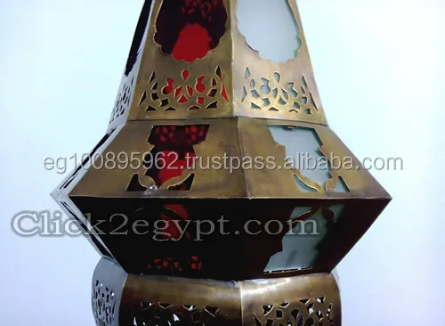 BR358 Modern Crystal Chandelier Vintage Reproduction Octagonal Moroccan/Egyptian Art Hanging Lamp Hotel Restaurant Metal