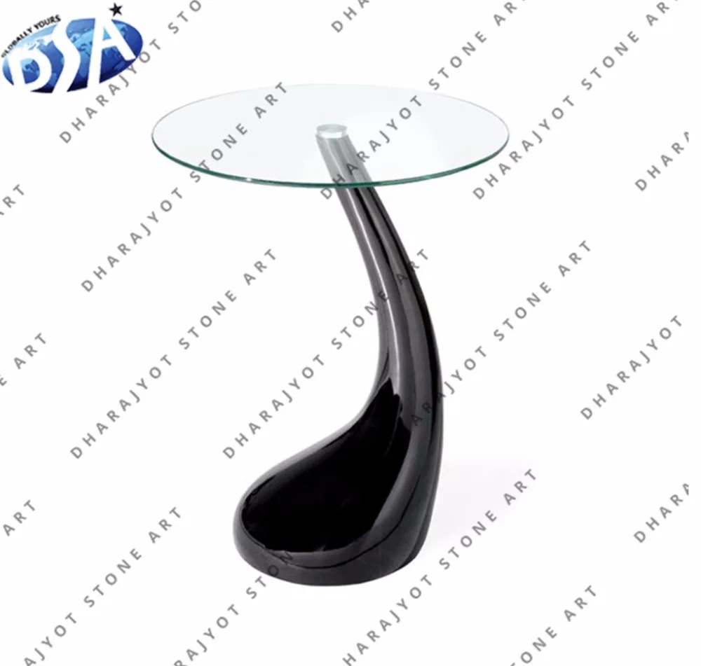 black marble polished unique table bases high quality simple and unique sets of table of glass sales of product online table set