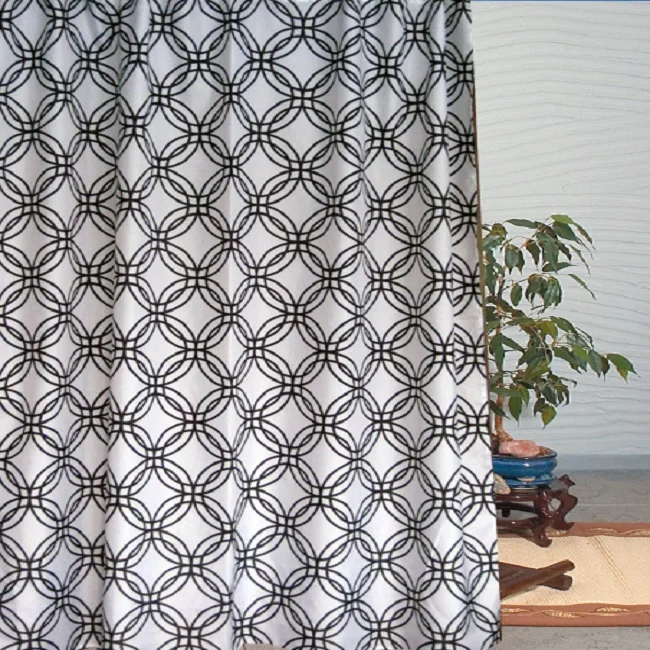 Best Printed Design Shower Curtain White Color Shower Curtain  Manufacturer in India