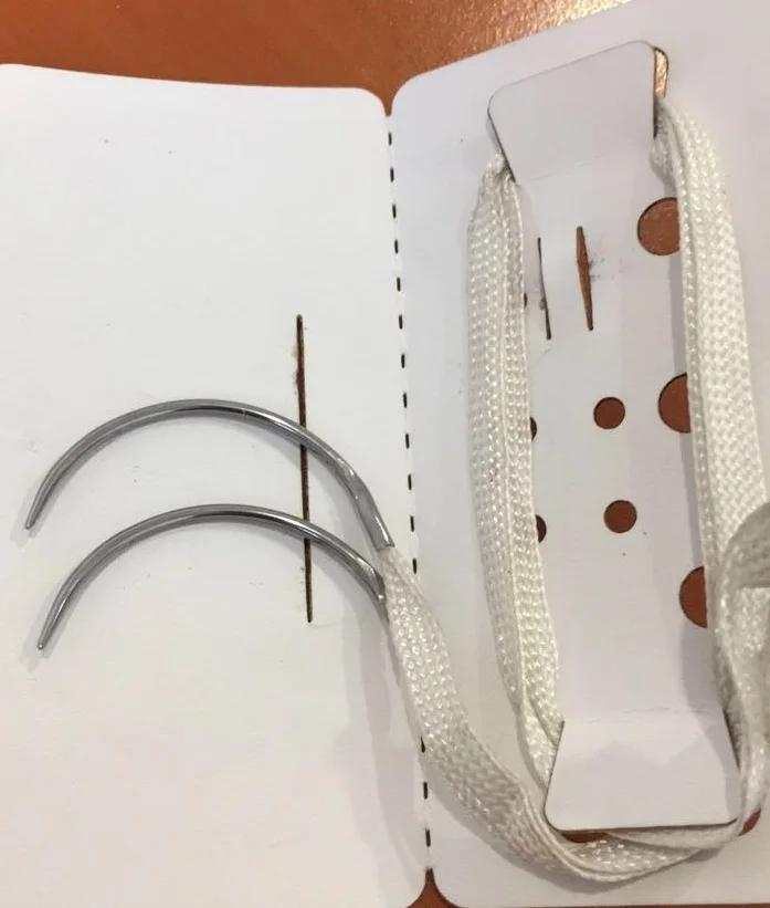 High Quality Best Price High Selling Cerclage Polyester Sterile Double Needled Tape Cervix Set Sutures