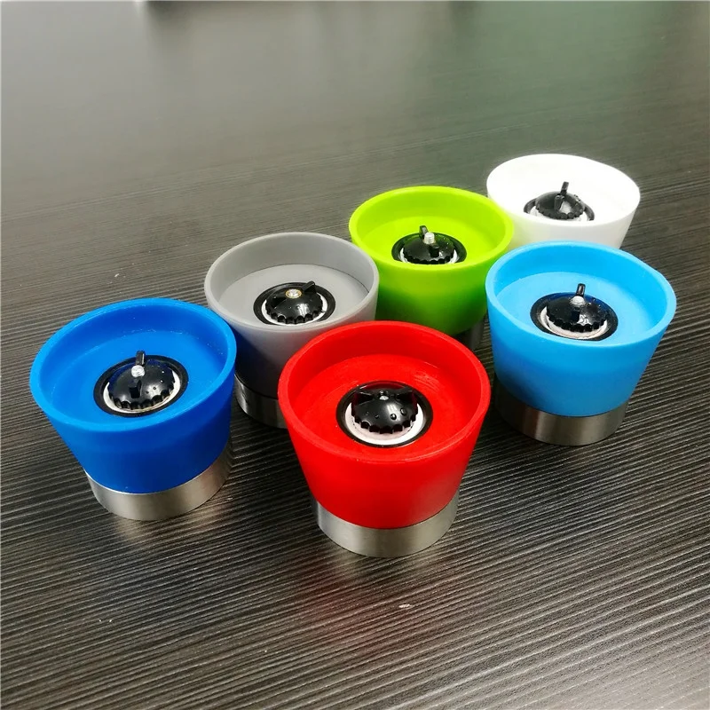 Salt and Pepper Mill Set Black Pepper Grinders with Adjustable Ceramic Core 150ml Glass Shaker Sea Salt Grinder Pink Salt Mills