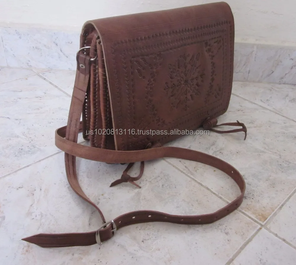 Винтажная сумка ручной работы из марокканской кожи