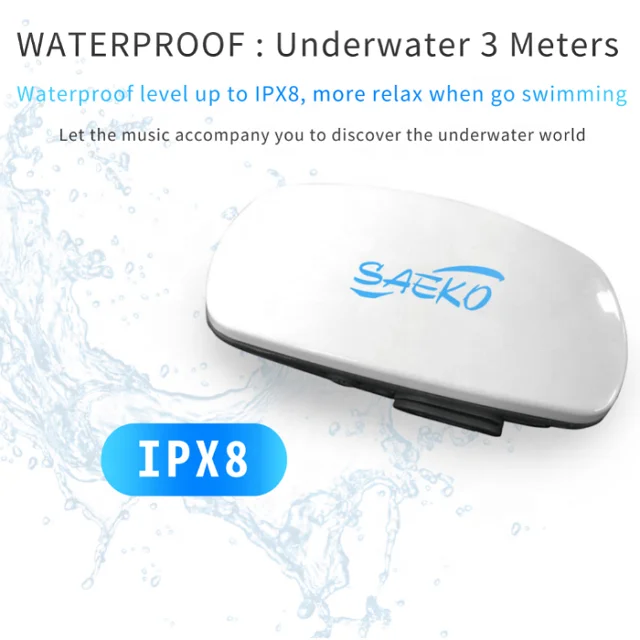 Bone conduction water proof music player for swimming water proof mp3